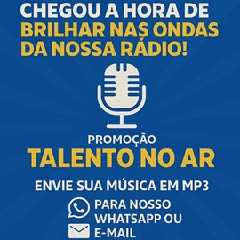 VOCÊ, CANTOR INDEPENDENTE! Já sonhou em ouvir sua música tocando no rádio?  A OPORTUNIDADE É AGORA! Estamos ajudando artistas a conquistar espaço nas rádios de todo o Brasil.  Entre em contato agora: WhatsApp: (61) 98447-9510  E-mail: radiobemfm94.1@gmail.com   CHEGOU A SUA VEZ DE BRILHAR!